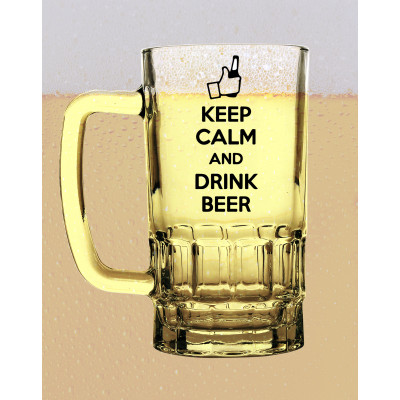 Clear Glass Beer Mug 